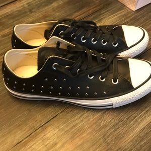 Converse - Studded Black Leather 🔥